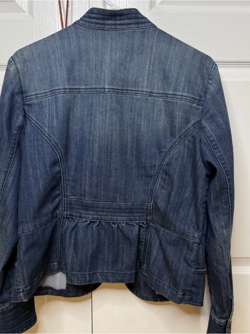 INC International concepts denim Military-Style Jacket - Blue - Picture 7 of 7